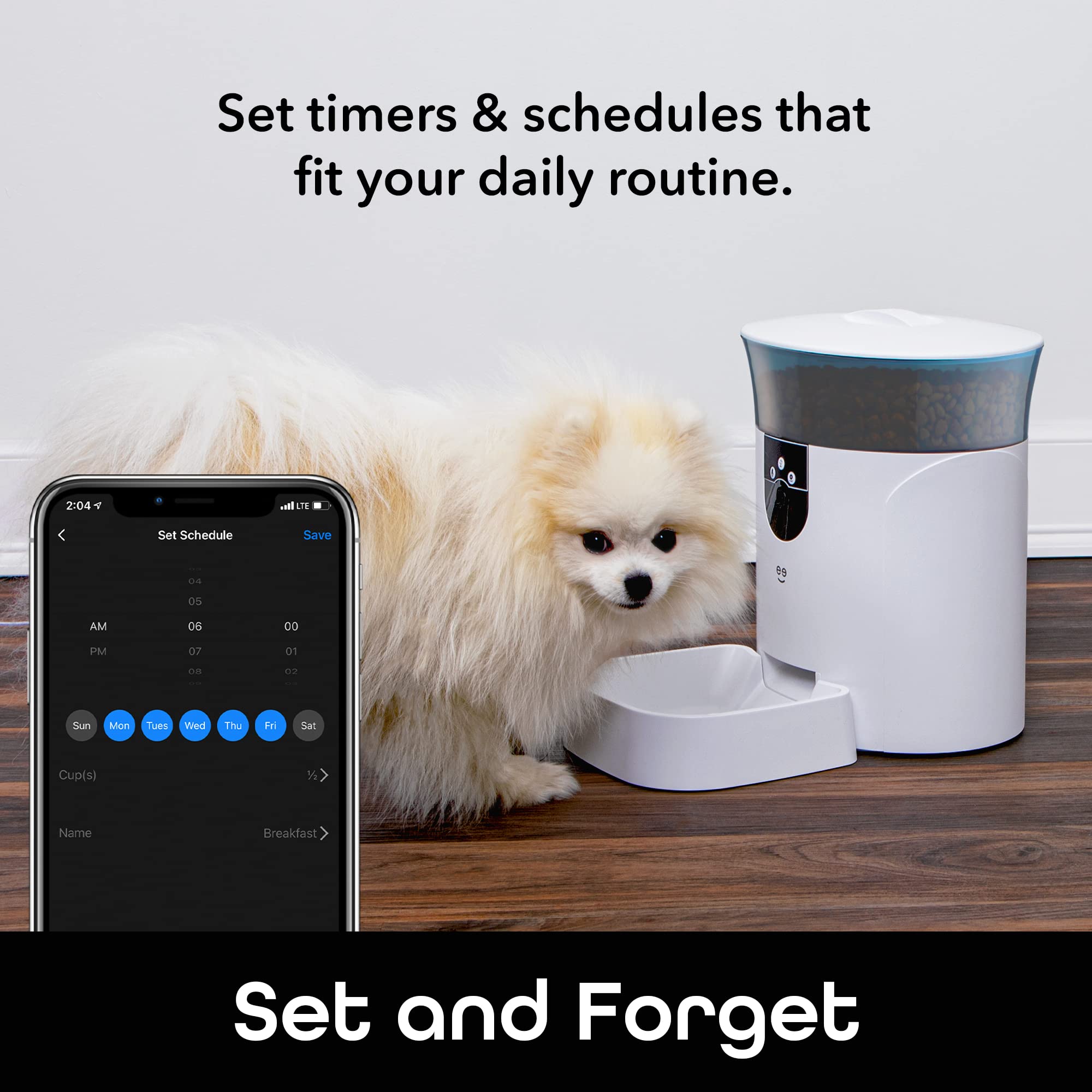 Geeni 7L Automatic Cat Feeders with Smart Home Pet Camera, Timer & Voice, Automatic Dog Feeder for Alexa & Google - Image 3